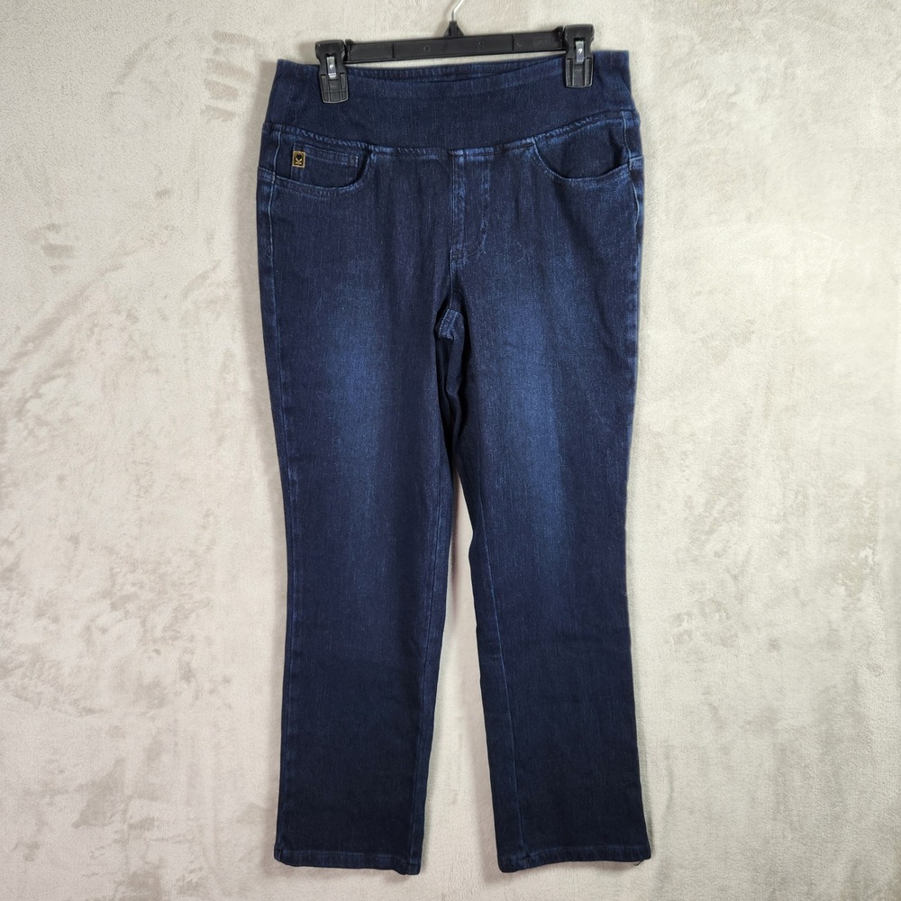 Belle by Kim Gravel 8 Petite Twilight Wash Flexibelle Straight-Leg Jean A711573‎